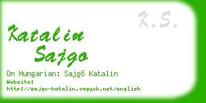 katalin sajgo business card