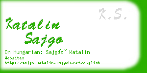 katalin sajgo business card